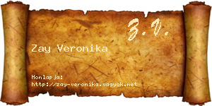 Zay Veronika névjegykártya