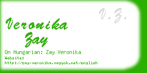 veronika zay business card